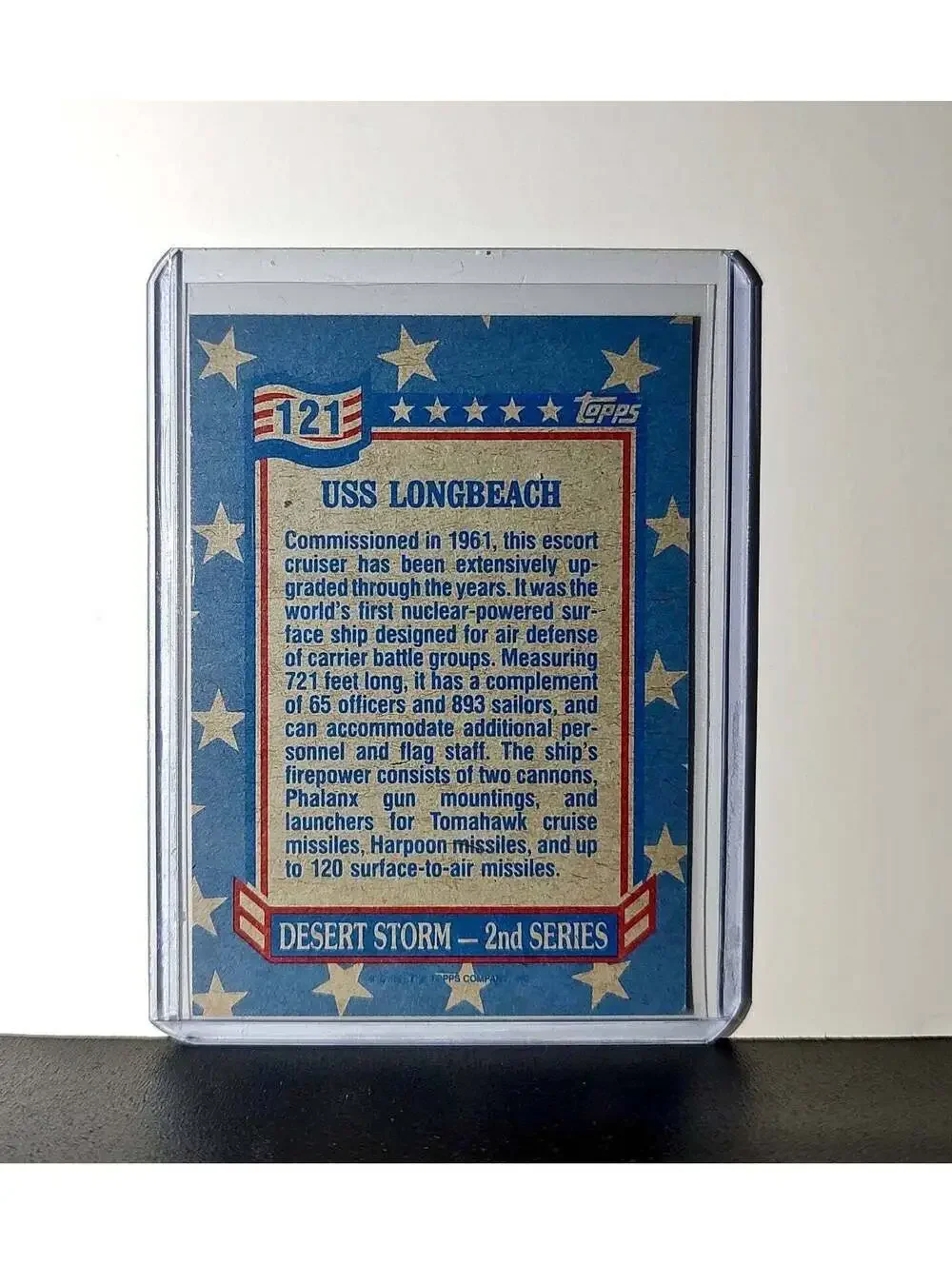 USS Long Beach 1991 Topps Desert Storm #121 Card